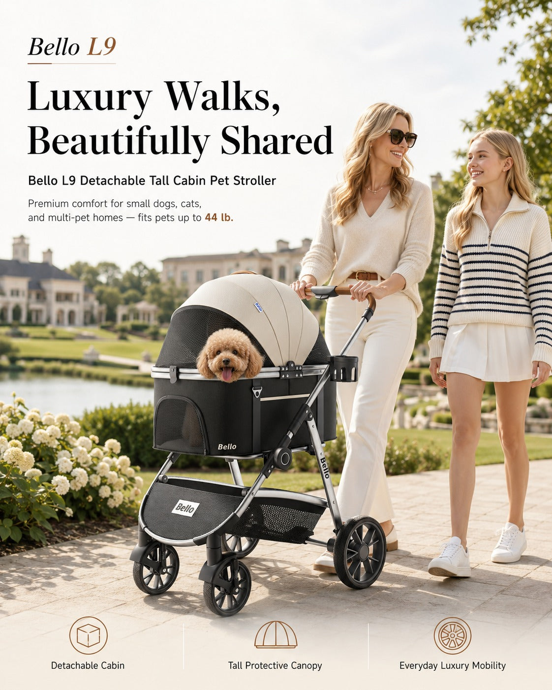 L9 Detachable Tall Cabin Pet Stroller product detail 14.