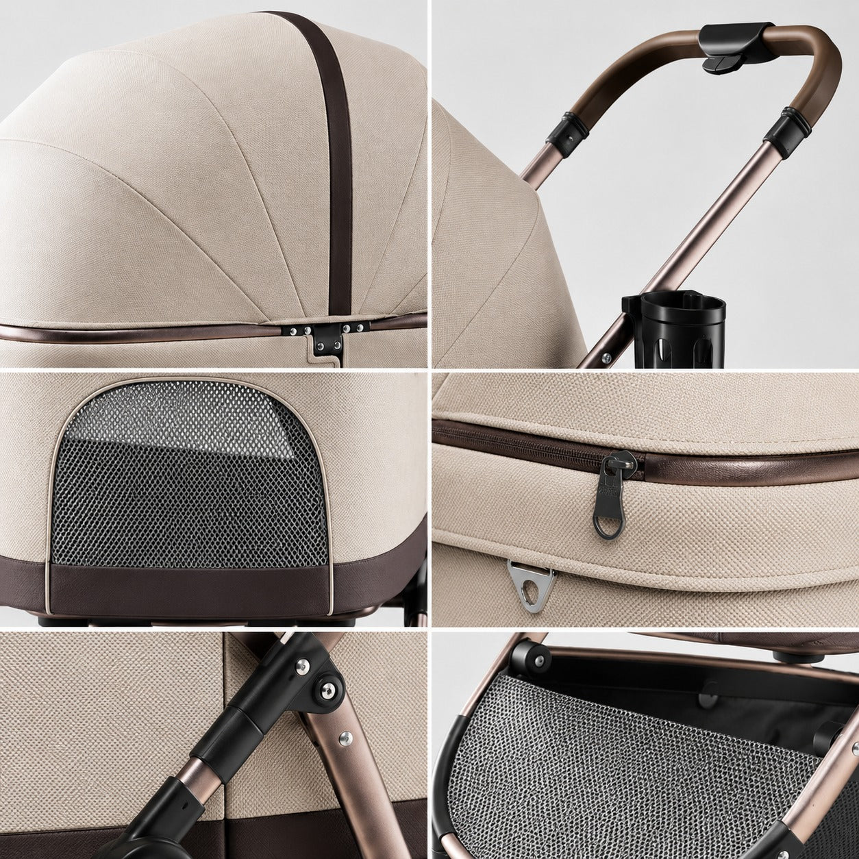L9 One-Piece Tall Cabin Pet Stroller product detail 6.