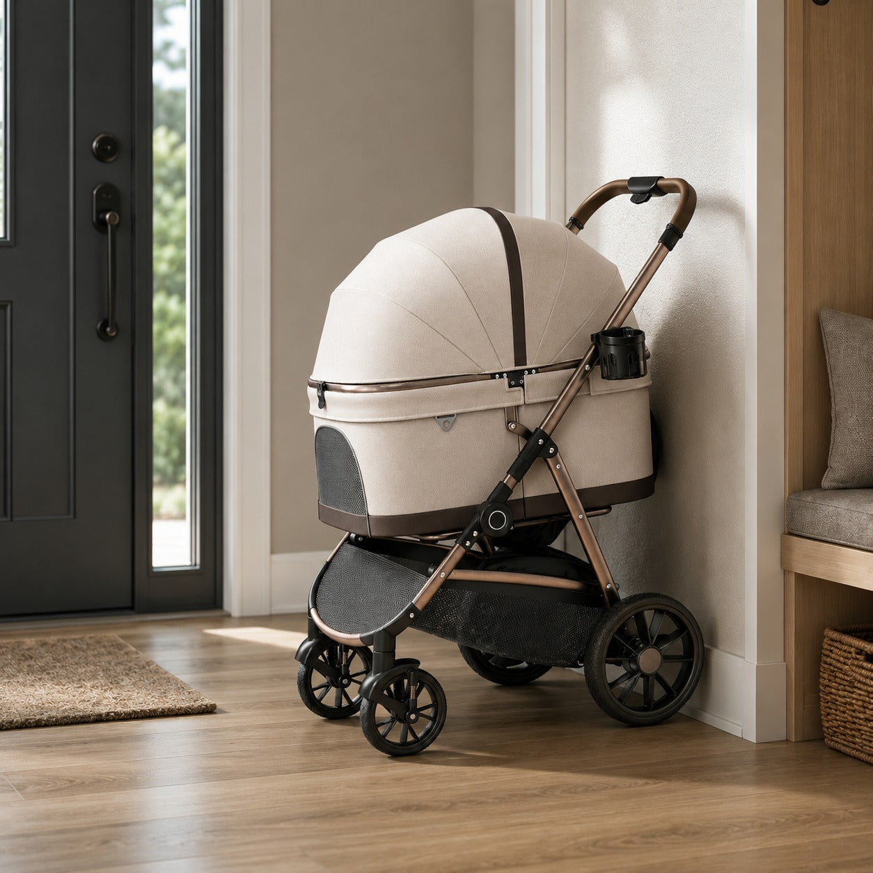 L9 One-Piece Tall Cabin Pet Stroller product detail 8.