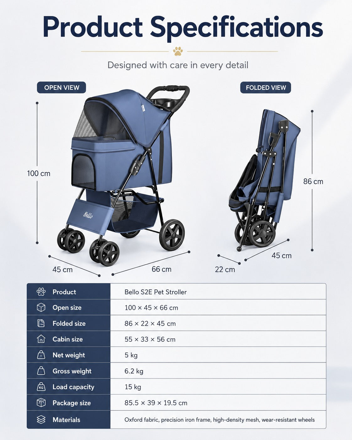S2 Basic Pet Stroller product detail 8.