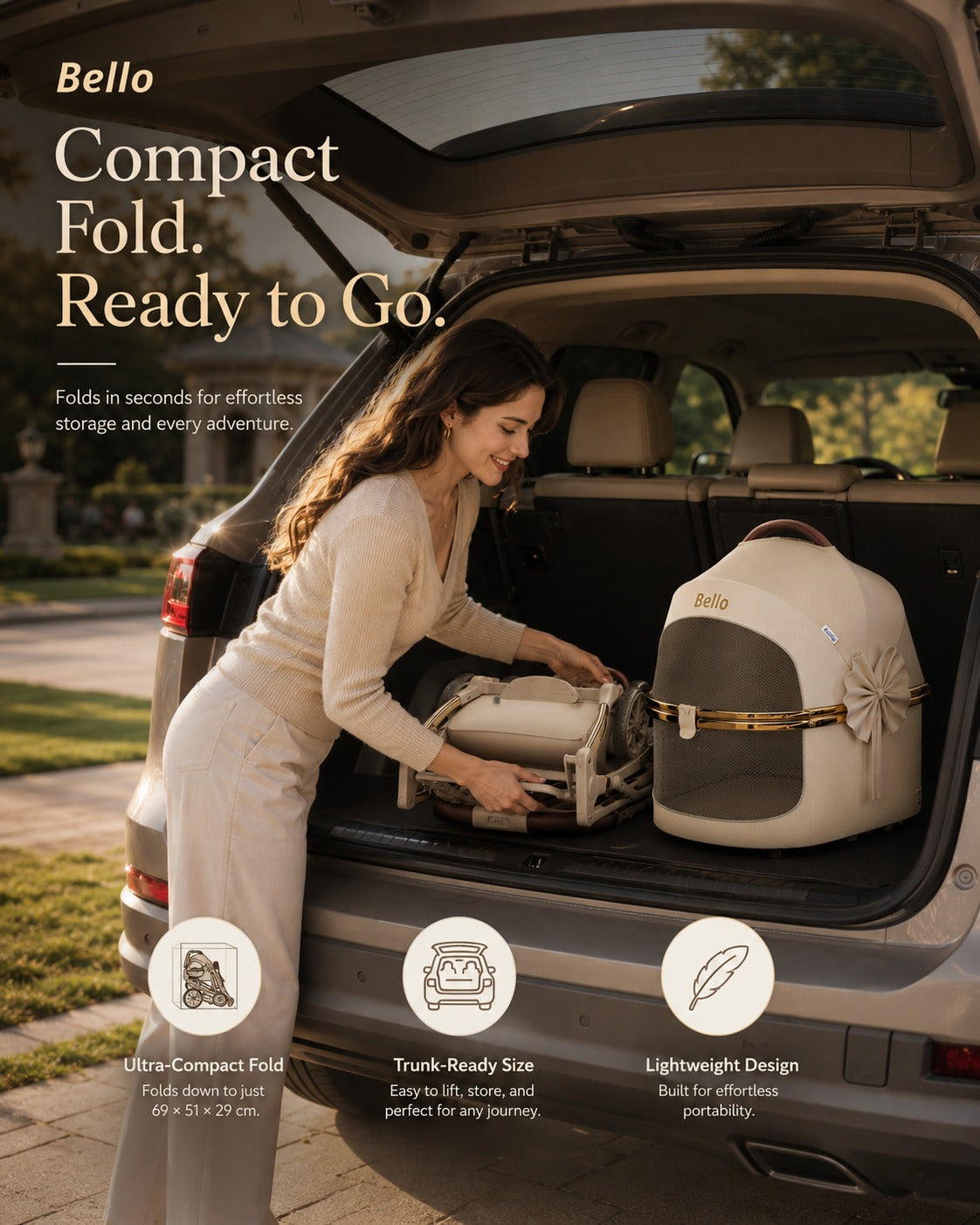 W1 Cocoa Detachable Comfort Pet Stroller product detail 6.
