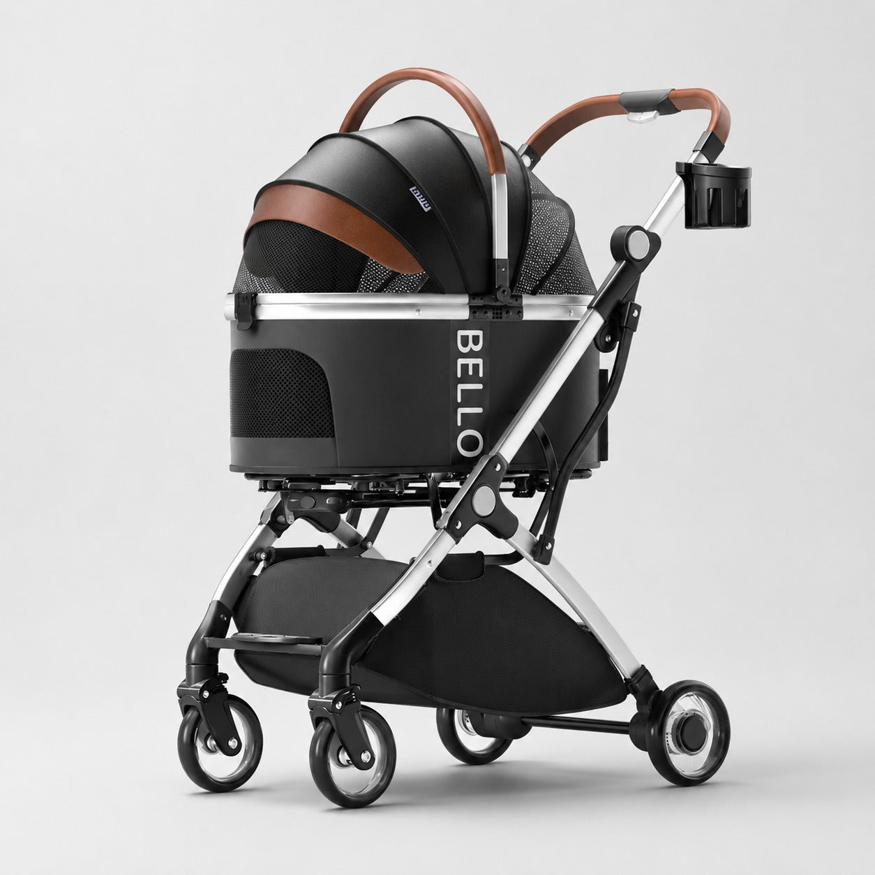 W1 Detachable Comfort Pet Stroller in Black.