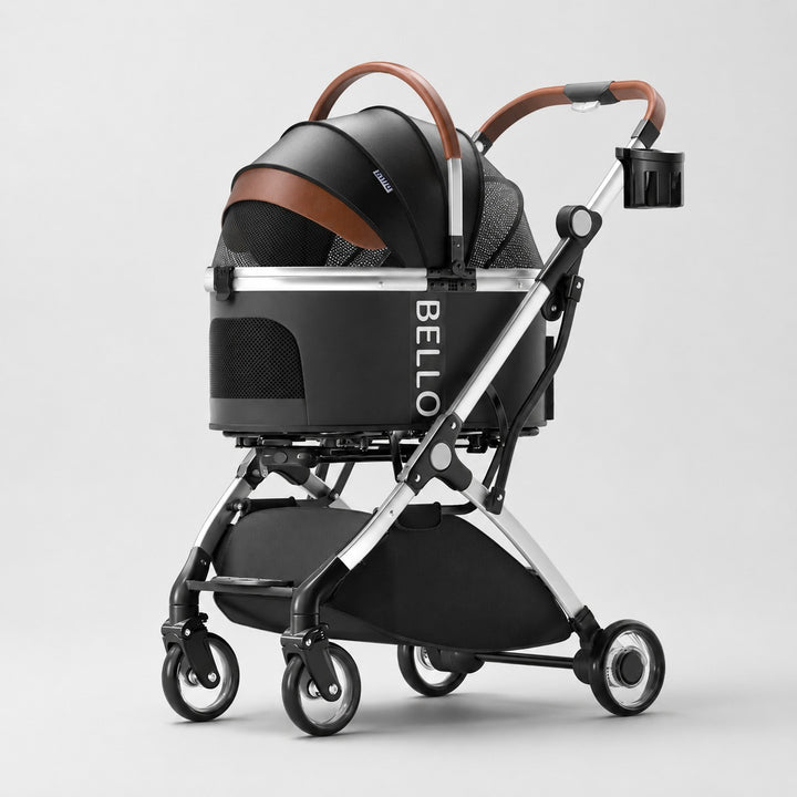 W1 Detachable Comfort Pet Stroller in Black.