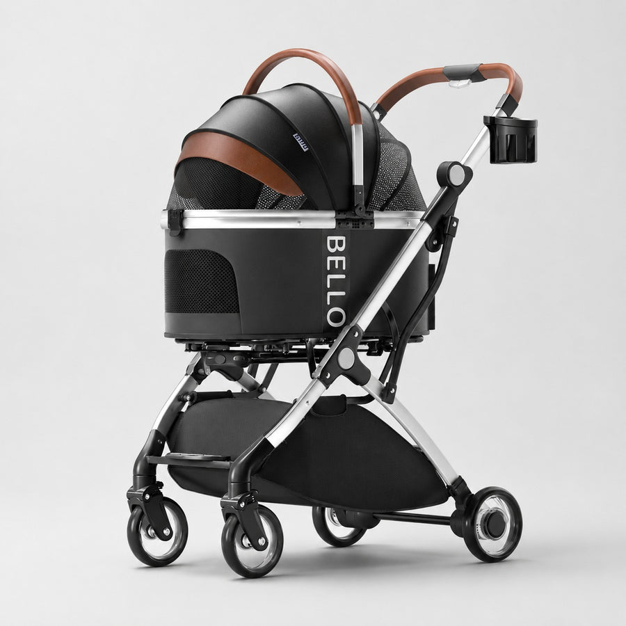 W1 Detachable Comfort Pet Stroller in Black.