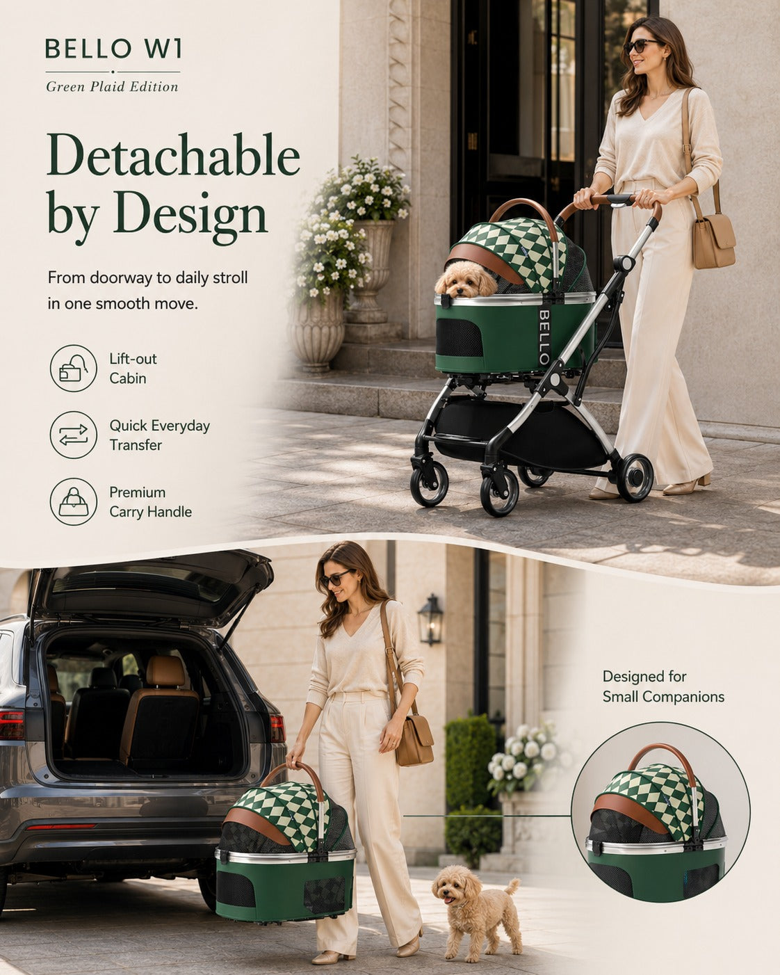 W1 Detachable Comfort Pet Stroller product detail 7.