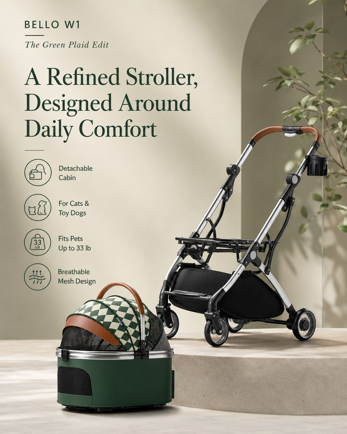 W1 Detachable Comfort Pet Stroller product detail 9.