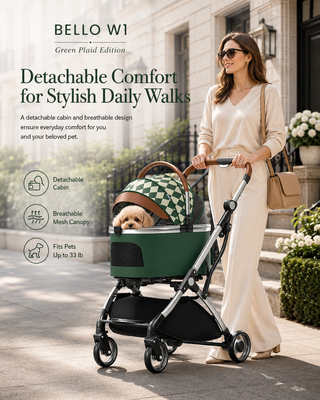 W1 Detachable Comfort Pet Stroller product detail 14.