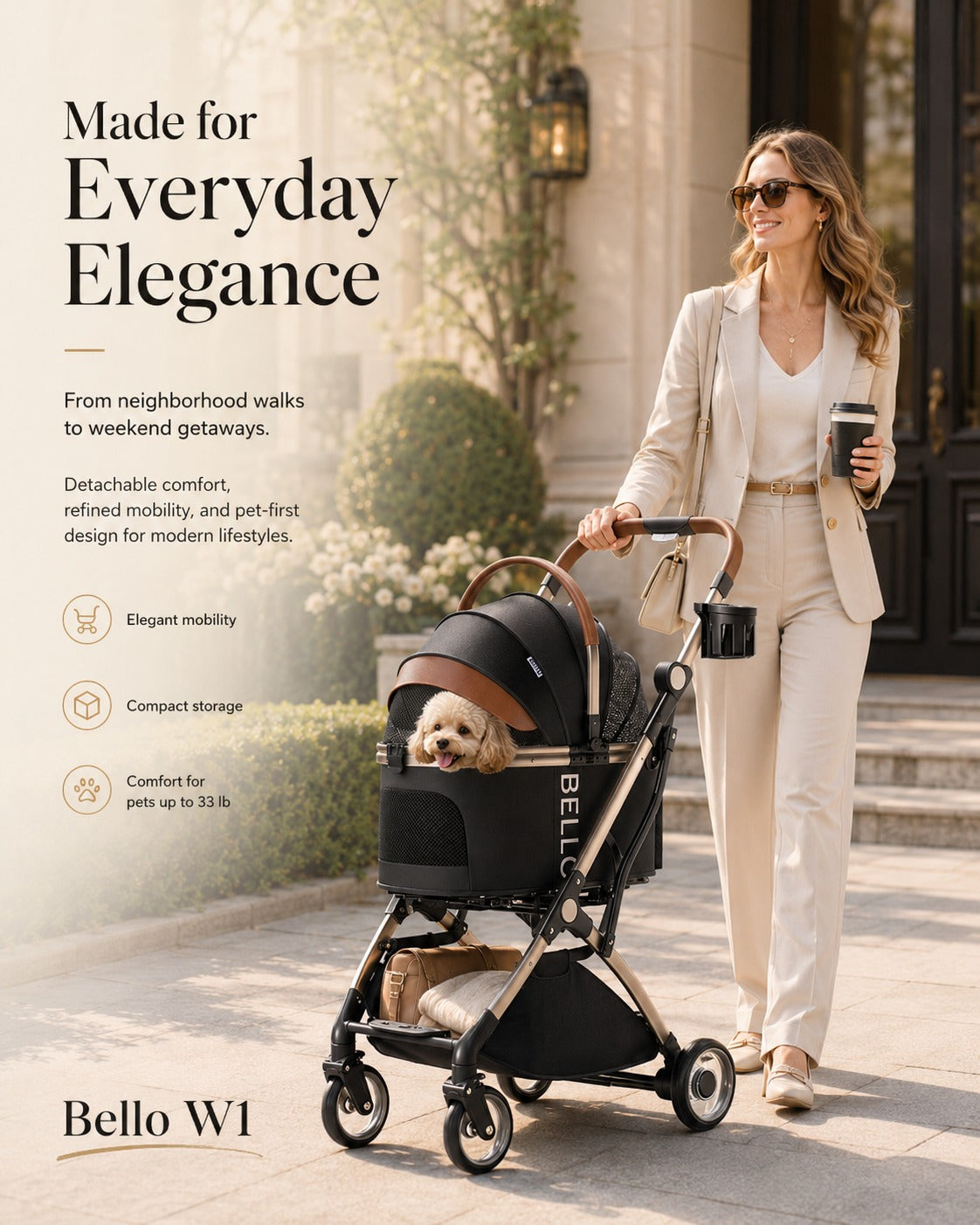 W1 Detachable Comfort Pet Stroller product detail 17.
