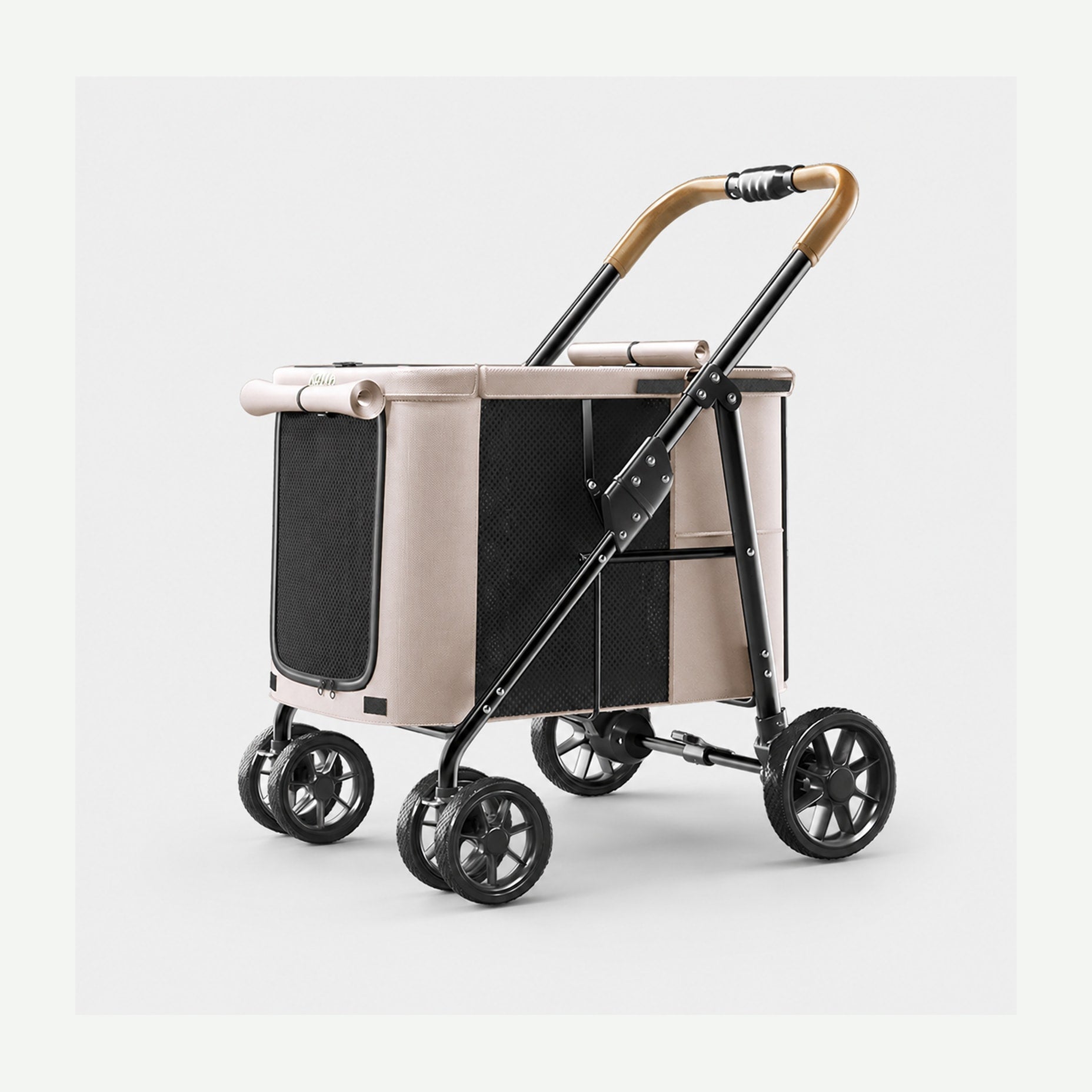 Large-cabin pet stroller path for medium dogs