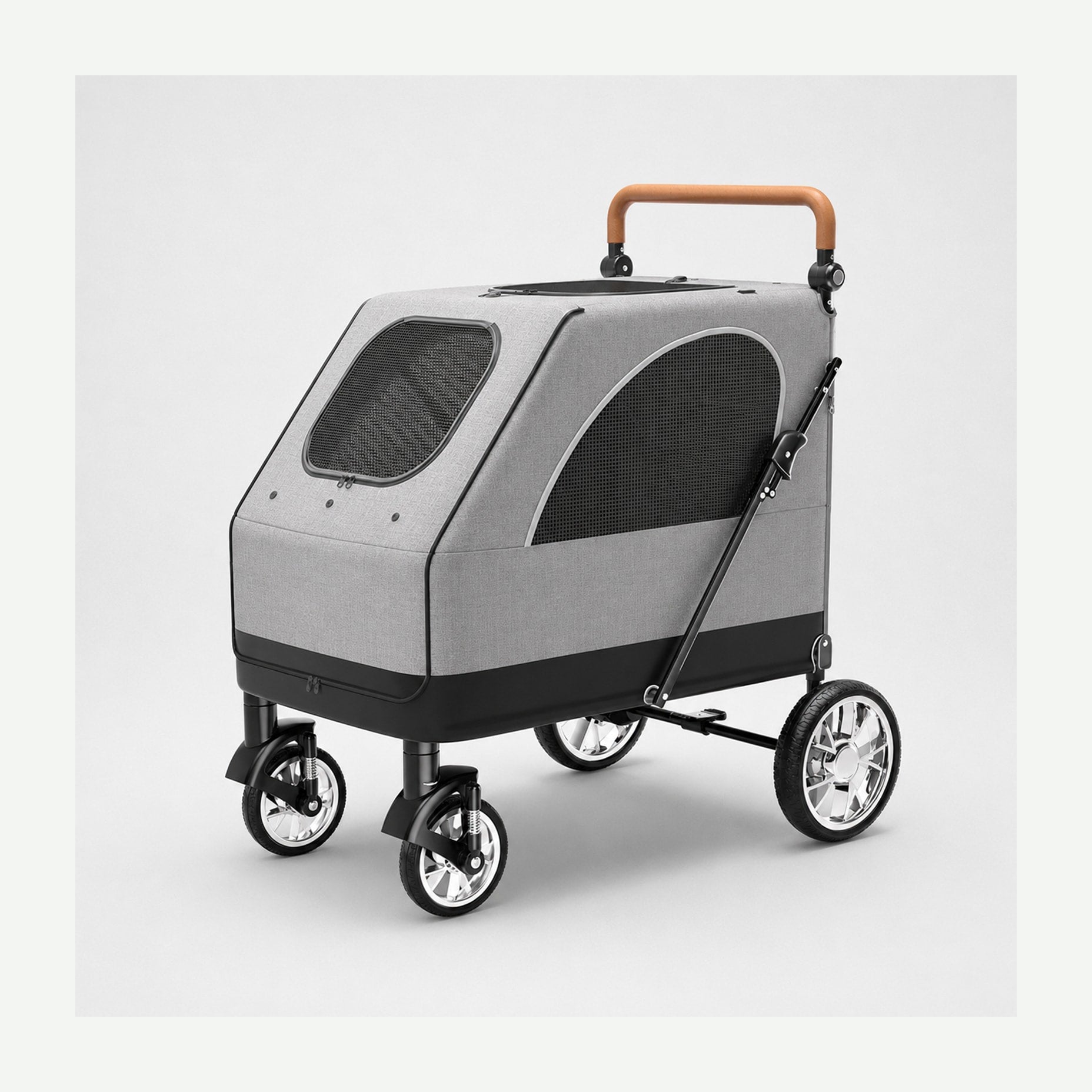Large-capacity pet stroller for special fit needs