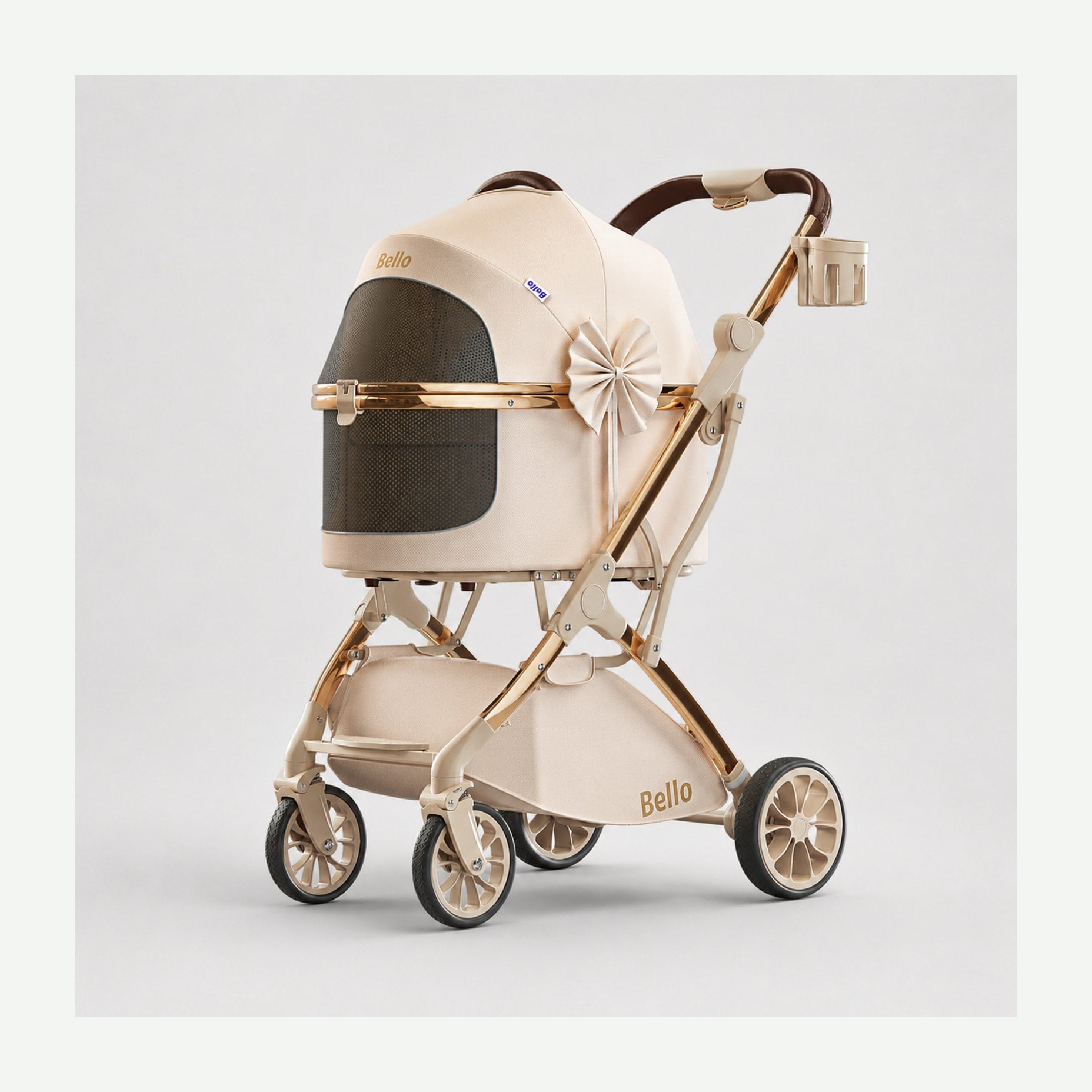 W1 detachable comfort pet stroller for apartment style